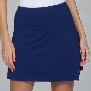 NWT Ibkul women’s navy UPF 50+ faux wrap skort sz large golf, pickleball, tennis
